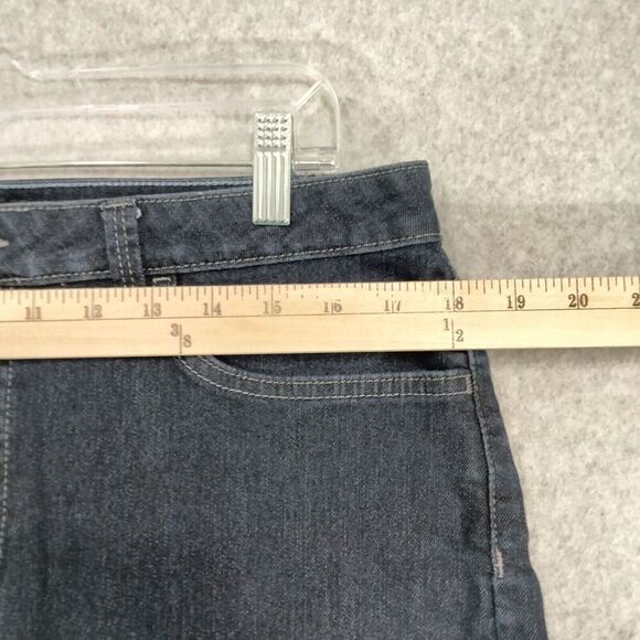 Riders By Lee Womens Size 16M Mid Rise Cutoff  Dark Wash Blue Denim Jean Shorts - Picture 2 of 7